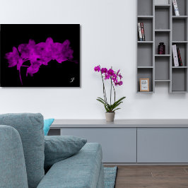 Orchideenschatten auf dunklem Hintergrund