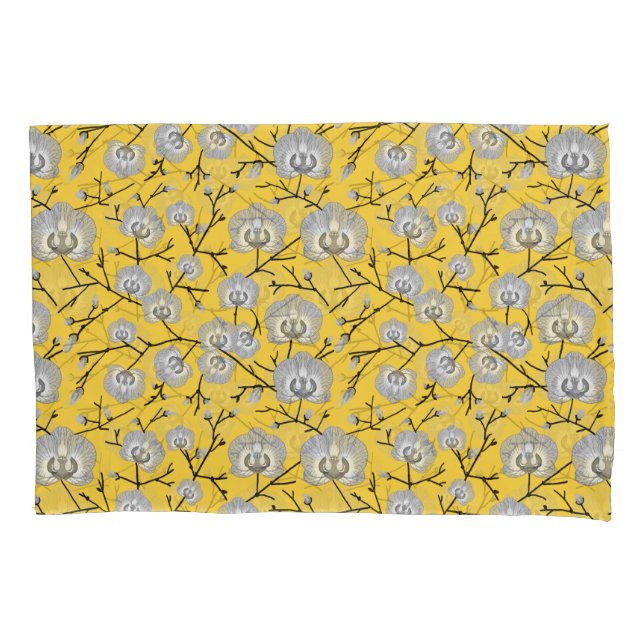 Orchideensenfmuster Kissenbezug (Vorderseite)