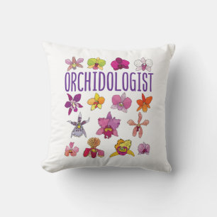 Orchidologe Orchid Lover Orchids Blumengarten Kissen