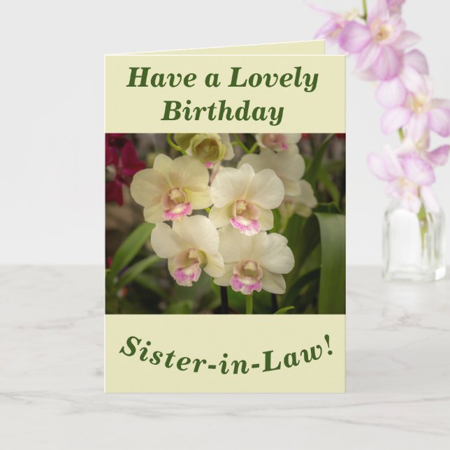 Orchids Floral Birthday Card für Schwager Karte (Orchidee)