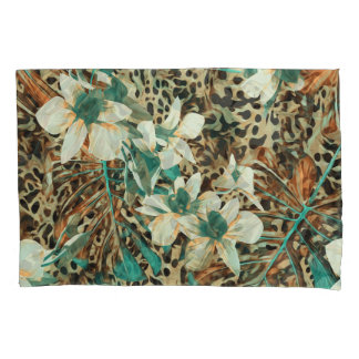 Orchids Floral Wasserfarbe Nahtlose Illustration Kissenbezug
