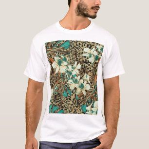 Orchids Floral Wasserfarbe Nahtlose Illustration T-Shirt