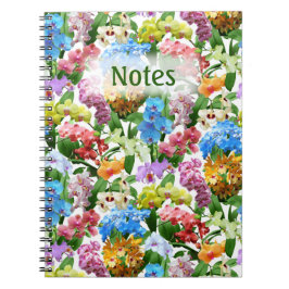 Orchids florales Muster Notizblock