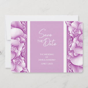 Orchids Hochzeit Verziert Save the Date Fotokarte