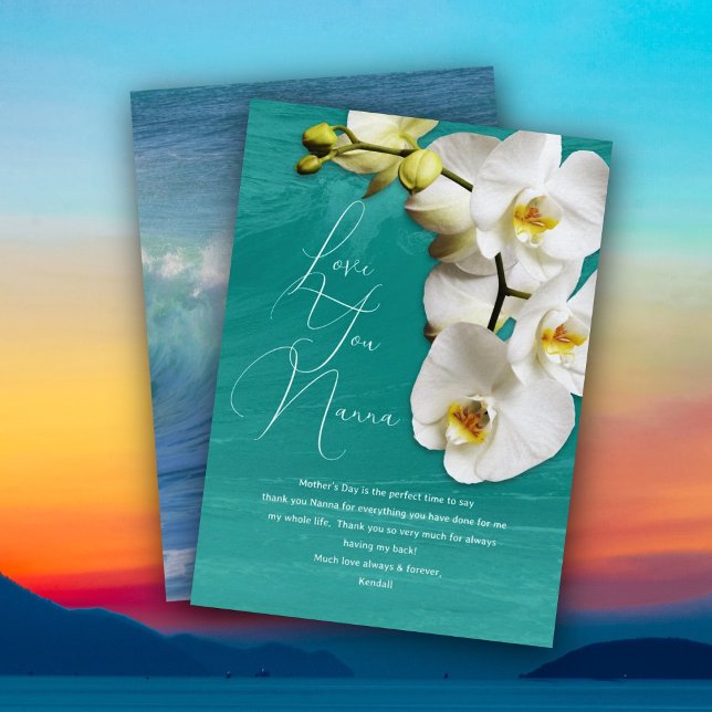Orchids Mütter Tag Vielen Dank Message Card Einladung (Von Creator hochgeladen)