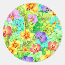 Orchids Succules Monsteras Classic Sticker