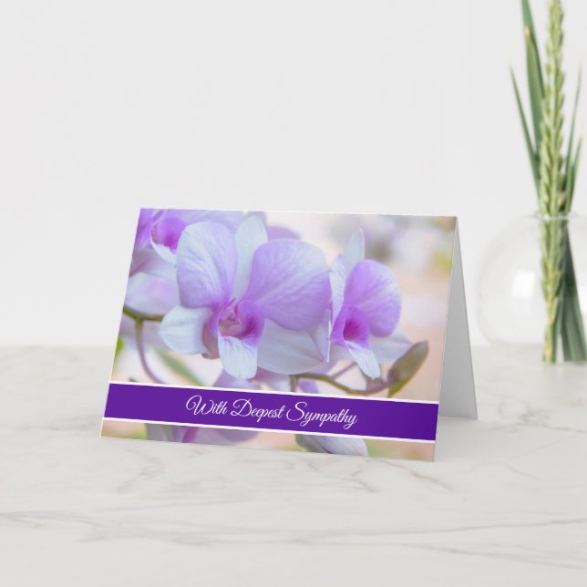 Orchids Sympathy Card Karte (Vorderseite)