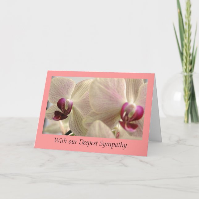 Orchids Sympathy Card Karte (Vorderseite)