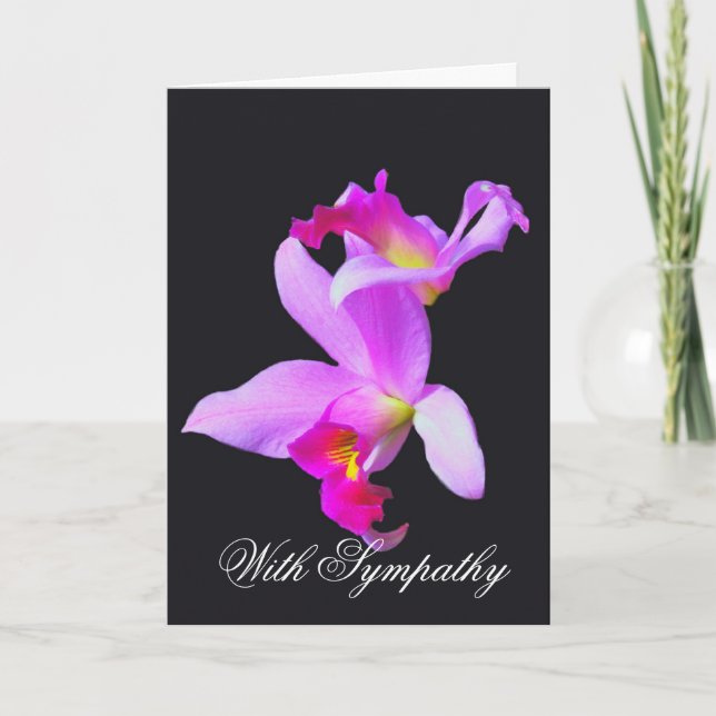 Orchids Sympathy Card Karte (Vorderseite)