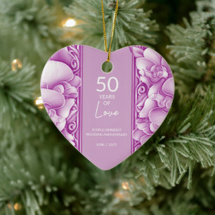 Orchids Verziert Hochzeitstag Foto Ornament