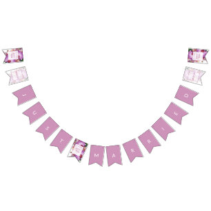 Orchids Wedding Just Married Banner