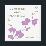 Orchids Wedding Magnet - Vintages Olivenöl und Vio<br><div class="desc">Hochzeitsmagnet in Vintagem Olivenöl und leichter Violette</div>