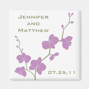 Orchids Wedding Magnet - Vintages Olivenöl und Vio