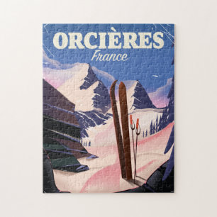 ORCIÈRES france ski poster Puzzle
