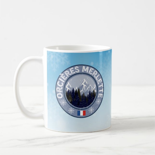 Orcières Merlette Skistation Kaffeetasse (Links)
