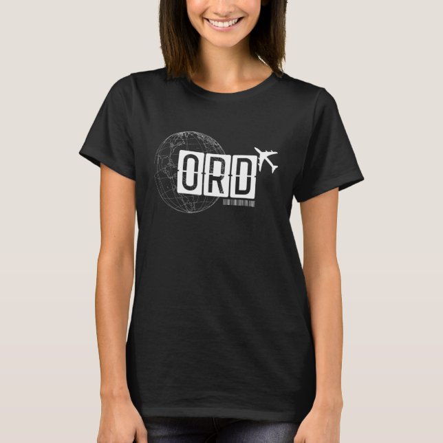 ORD Chicago Airport Code Travel T-Shirt (Vorderseite)