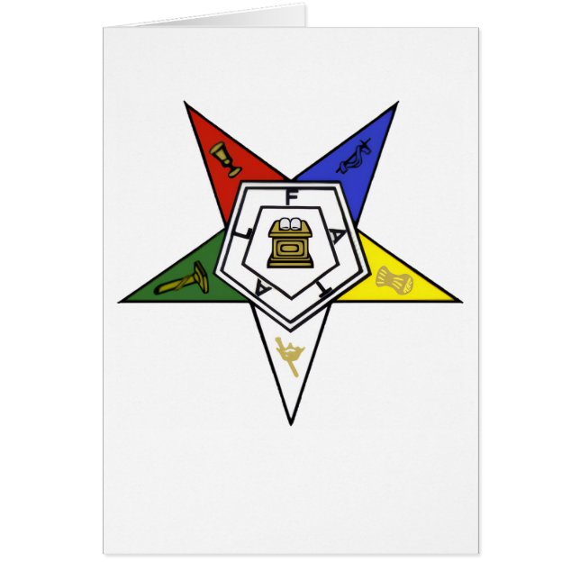 Orden des Eastern Star Emblem des Ordens Karte (Vorne)