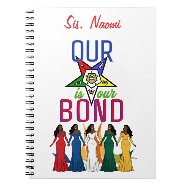 Orden des Eastern Star Journal Notizblock (Vorderseite)