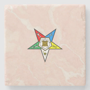 Orden des Eastern Star Pink Stone Untersetzer