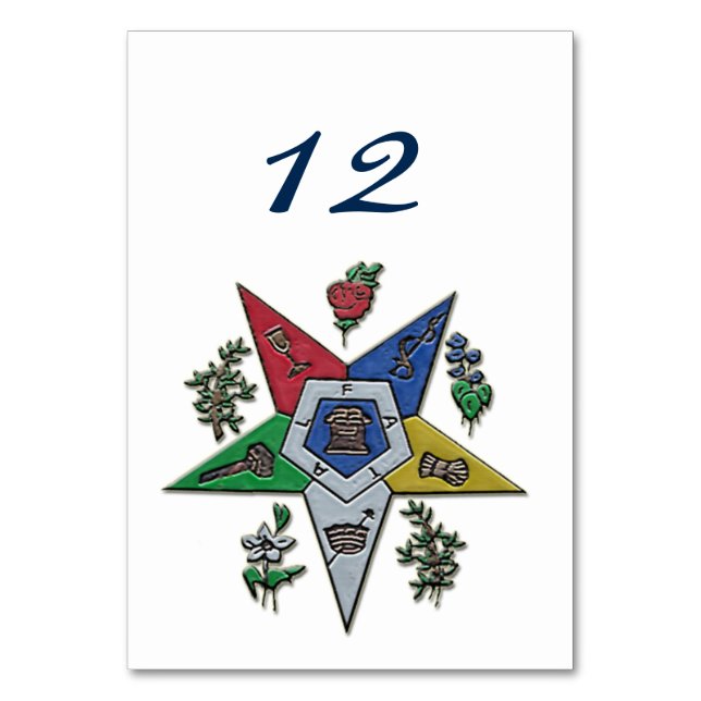 Orden des Oststerns Tischnummer (Rückseite)