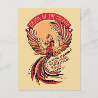 Orden des Phoenix-Kroketten-Emblems Einladungspostkarte