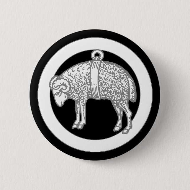Orden des Silbernen Widderknopfes Button (Vorderseite)
