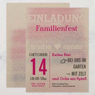 ordentliches Rot Einladung
