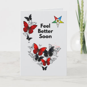 Order of Eastern Star Get Well Card for OES Dankeskarte