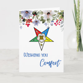 Order of Eastern Star Sympathy Card for OES Dankeskarte