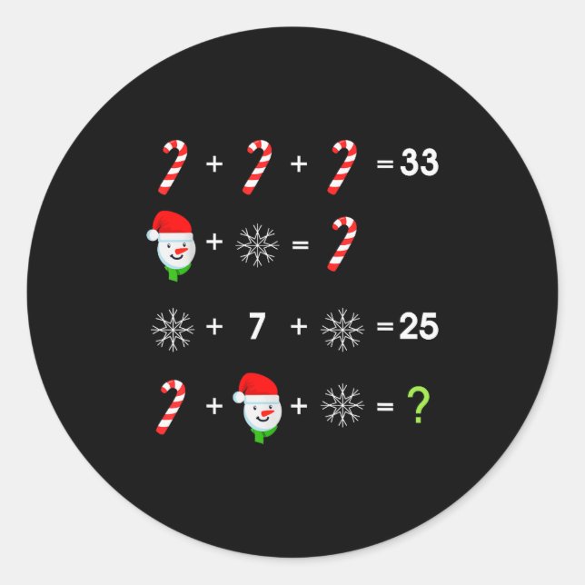 Order Of Operations Quiz Funny Math Teacher Christ Runder Aufkleber (Vorderseite)