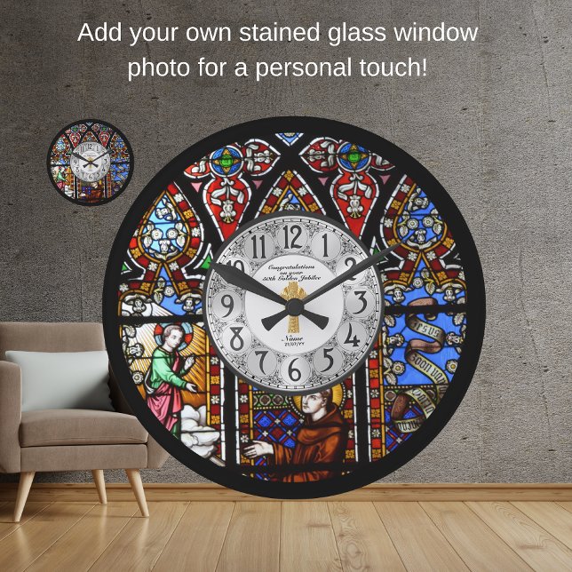 Ordination Jubiläum Festgläser nach Maß Große Wanduhr (Von Creator hochgeladen)