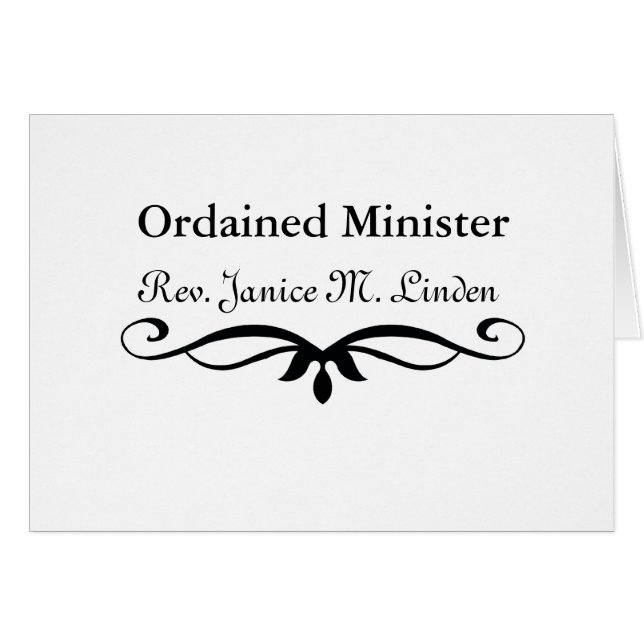 ORDINIERTER MINISTER GESCHENKE (Vorderseite (Horizontal))