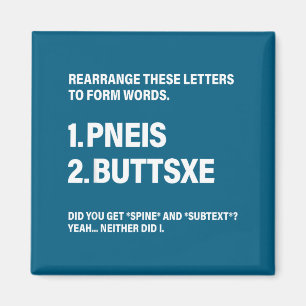Ordnen Sie diese Buchstaben, um Wörter zu bilden Magnet