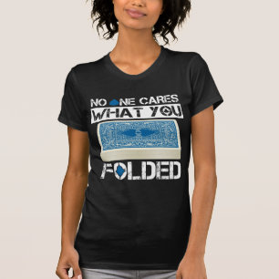 Ordner Texas Holdem Poker Player für das Falten d T-Shirt