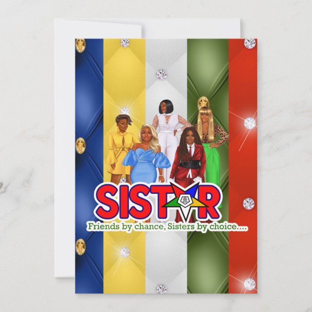 Ordnung der Eastern Star Sisterhood Card (Vorderseite)
