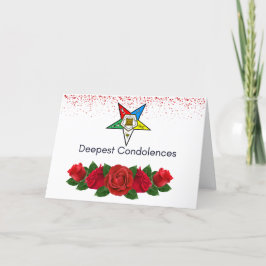 Ordnung der Eastern Star Sympathy Card Dankeskarte