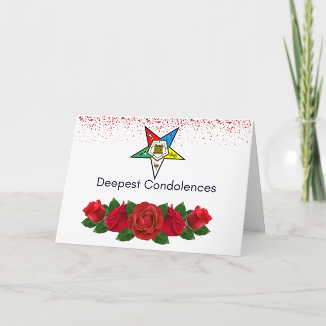 Ordnung der Eastern Star Sympathy Card Dankeskarte (Vorderseite)