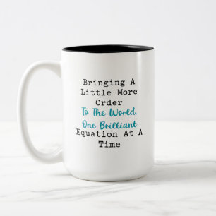 Ordnung in die Welt bringen, eine brillante Gleich Zweifarbige Tasse