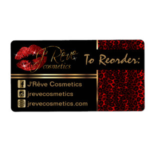 Ordnung - Leopard und Rote Glitzer Lippen