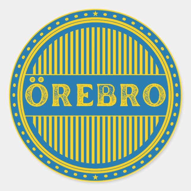 Örebro City Pride Emblem – Swedish Identity Runder Aufkleber (Vorderseite)