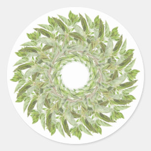 OREGANO WREATH Große Rundkleber Runder Aufkleber