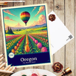Oregon Anime-Stil Cel-Schattierte Postkarte