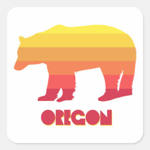 Oregon Bear Quadratischer Aufkleber