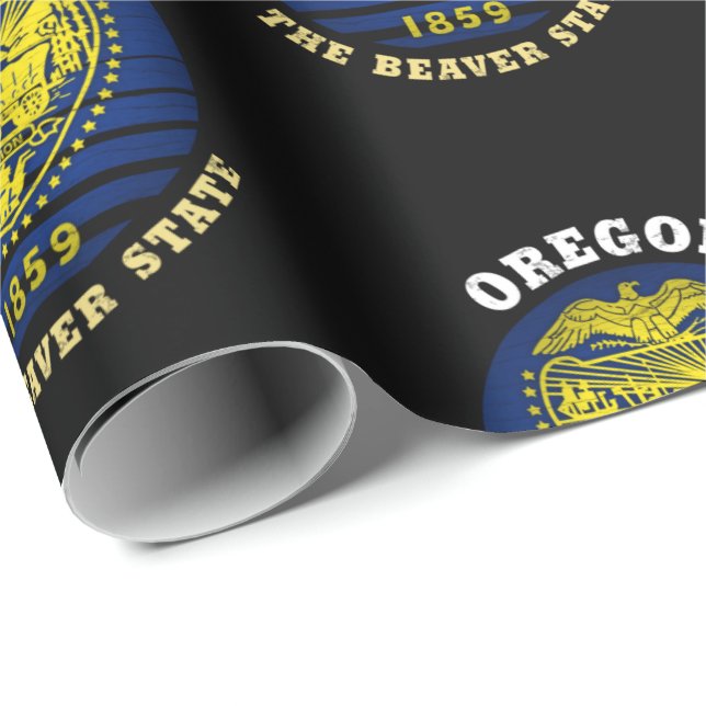 OREGON BEAVER STAAT FLAG GESCHENKPAPIER (Rolleneckpunkt)