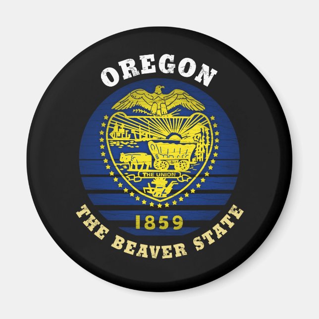 OREGON BEAVER STAAT FLAG MAGNET (Vorne)