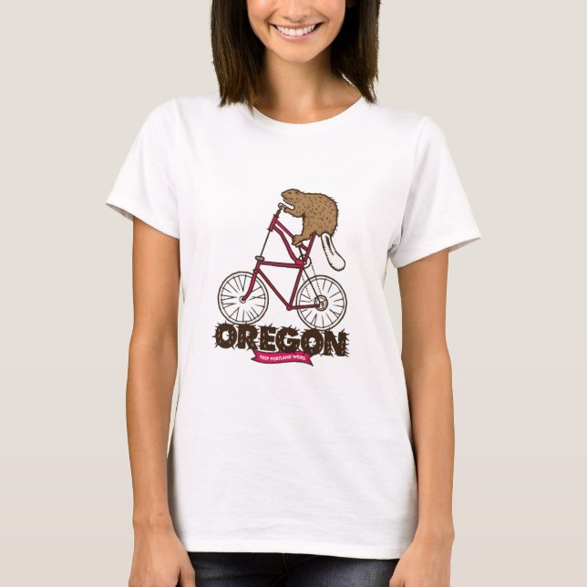 Oregon Behalt Portland Weird T-Shirt (Vorderseite)