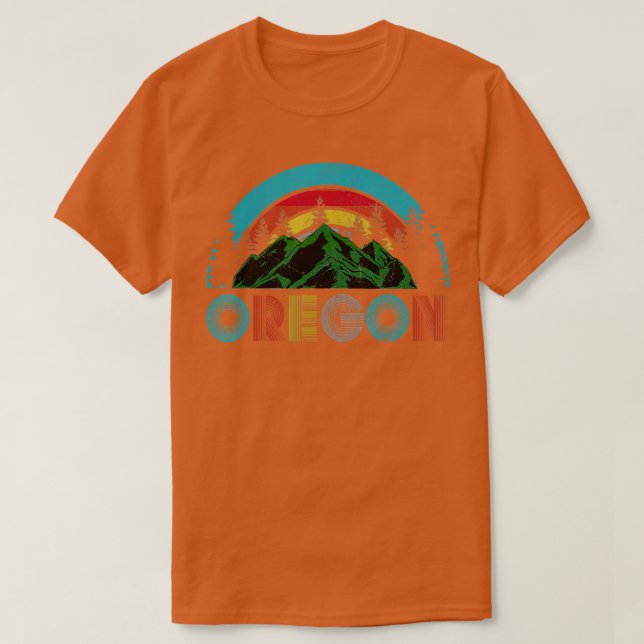 Oregon Berge Im Fünfspänner über den Camping Wande T-Shirt (Design vorne)