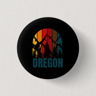 Oregon Berge Retro Vintage Button