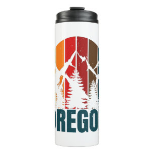 Oregon Berge Retro Vintage Thermosbecher