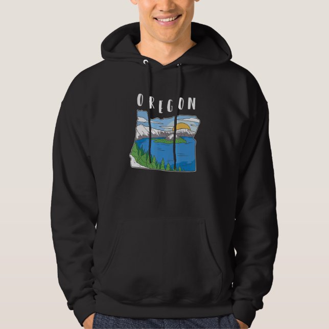Oregon Bergwelt Landschaft Hoodie (Vorderseite)